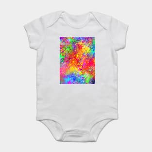 Psychedelic Blacklight Splatter Baby Bodysuit